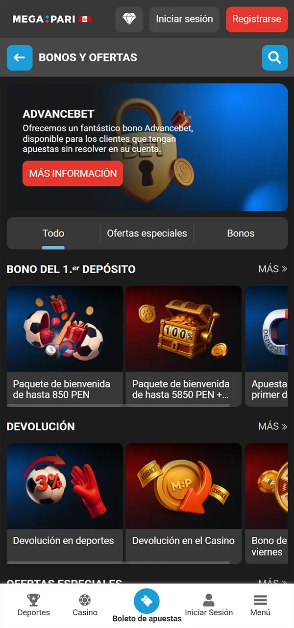 Descubre las generosas promociones y bonificaciones de Megapari.