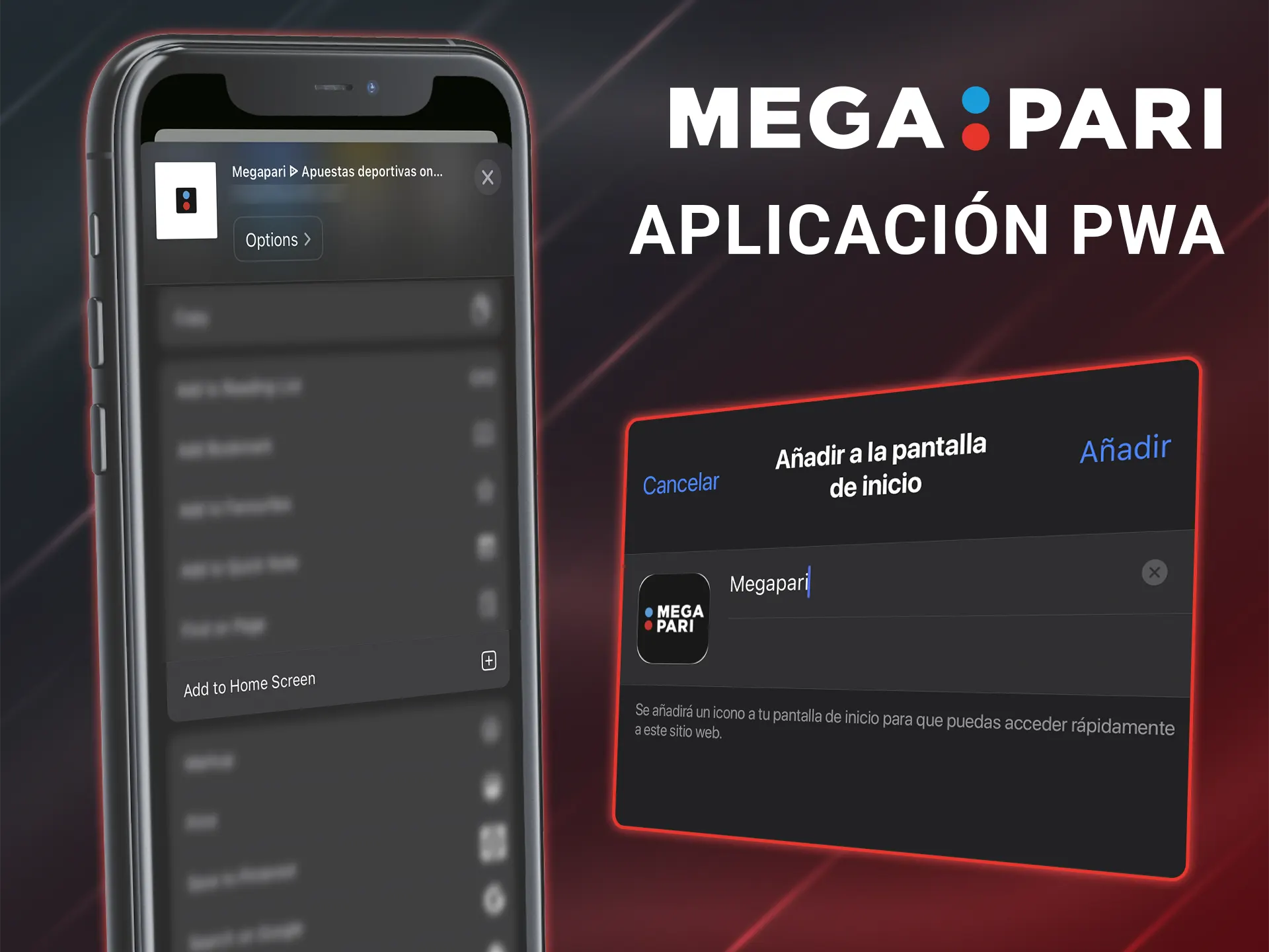 Instala la versión PWA y juega cómodamente en Megapari.