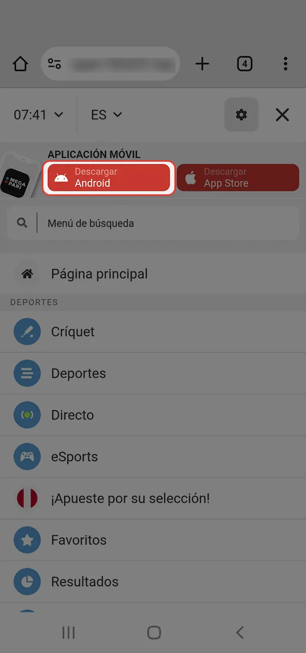 Descubre cómo descargar la aplicación Megapari para Android.