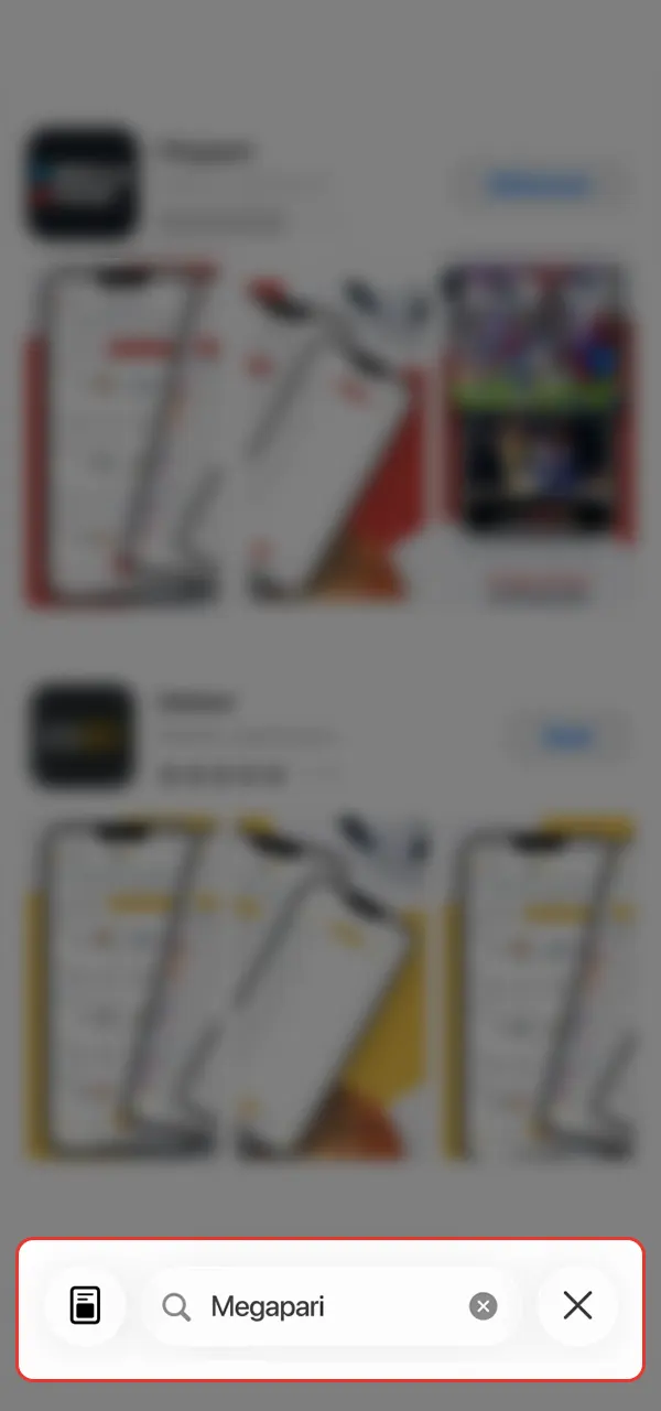 Busca la aplicación y descarga Megapari.