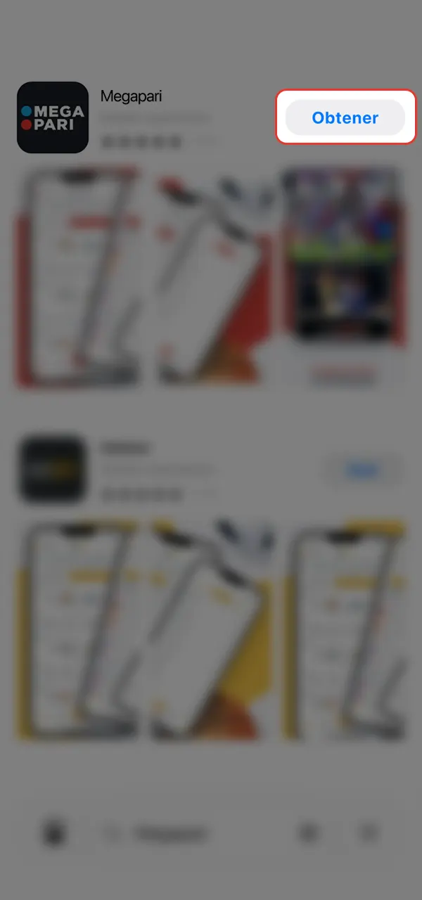 Descarga la aplicación Megapari en tu teléfono.