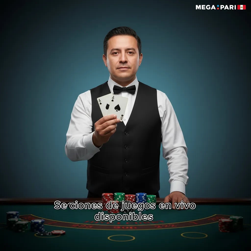 Pantalla del casino en vivo con secciones: Ruleta, Blackjack, Baccarat, Póker, TV Games y Sic Bo.