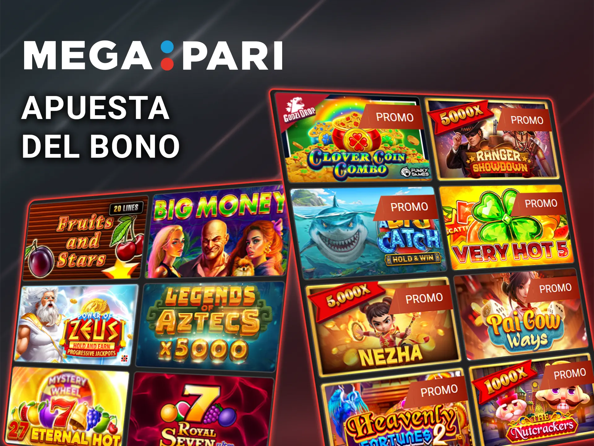Juega a los mejores juegos con bonificaciones en Megapari.