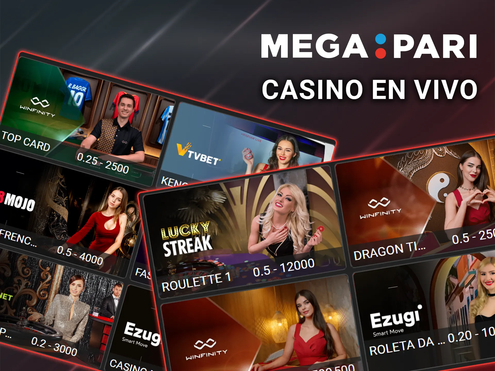 Juega con crupieres reales en el casino en vivo Megapari.