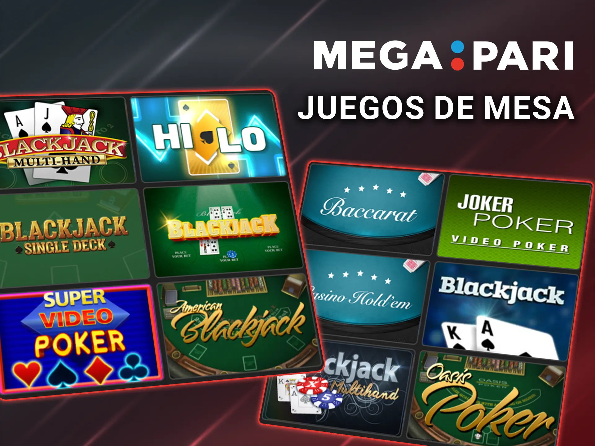 Juega a los juegos de mesa clásicos en Megapari.