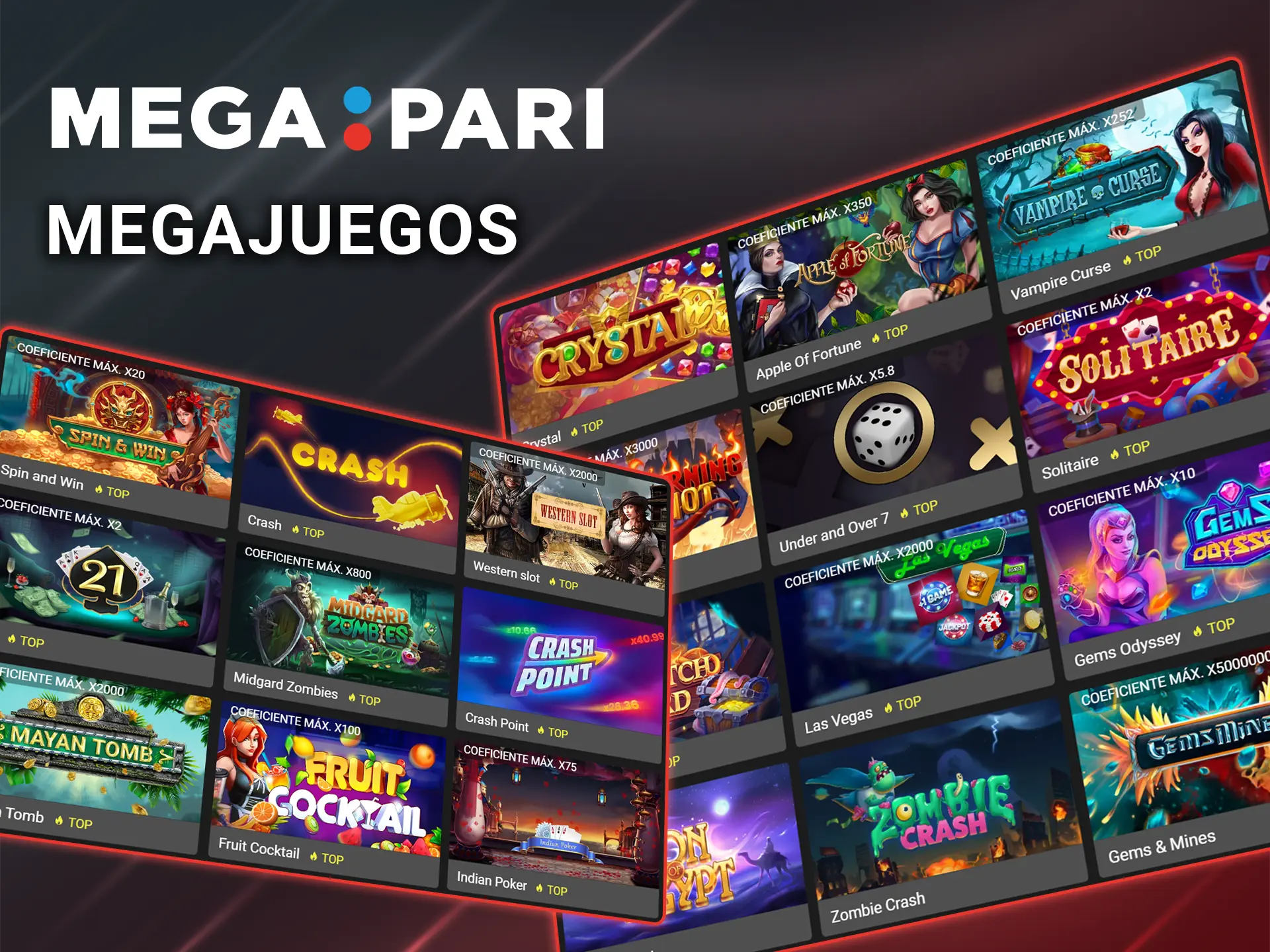 Explora la colección de megajuegos en Megapari.