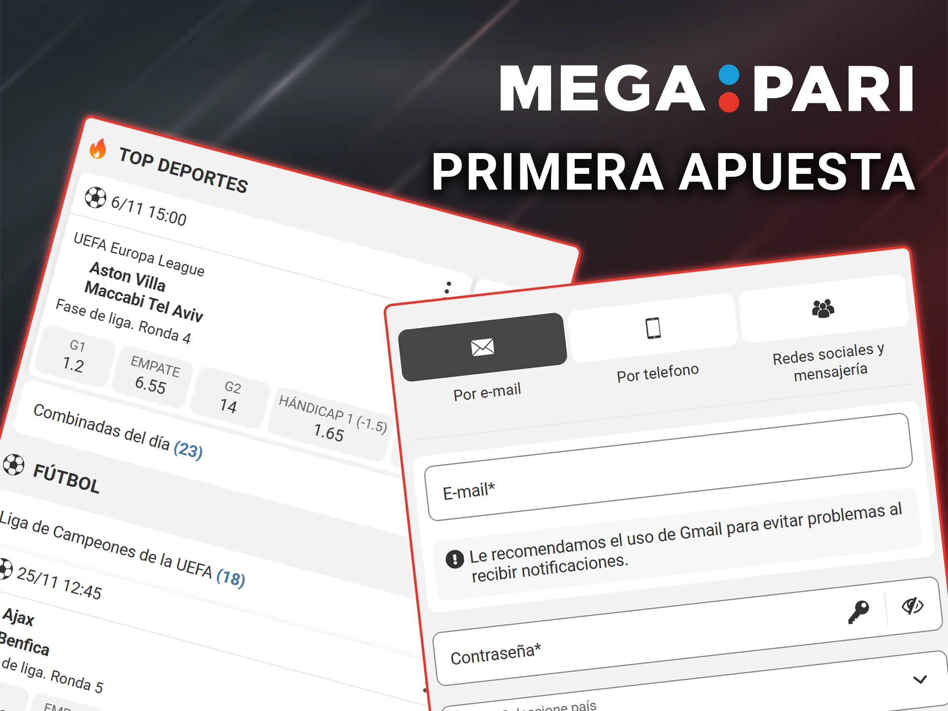 Haz tu primera apuesta en Megapari.