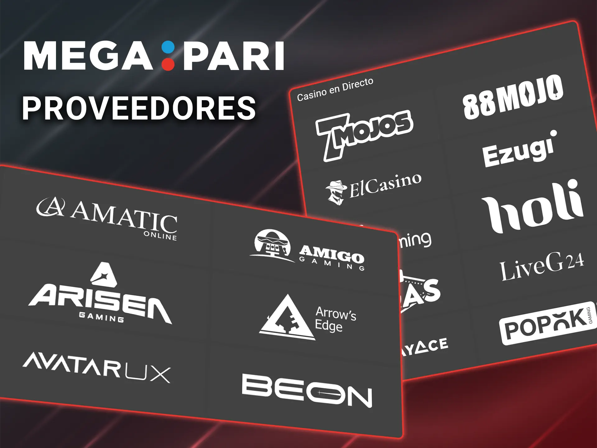 Descubre los principales proveedores de juegos en Megapari.
