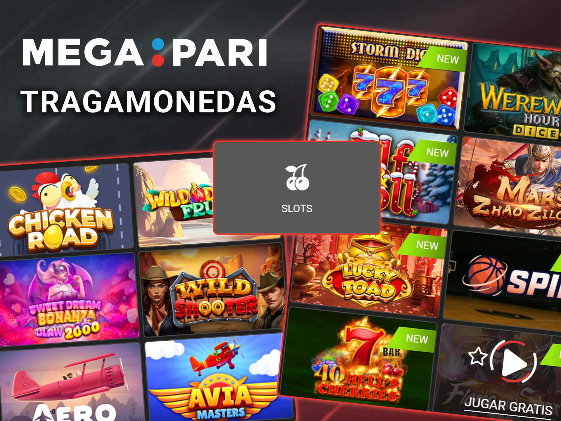 Juega a las mejores tragaperras y gana en Megapari.
