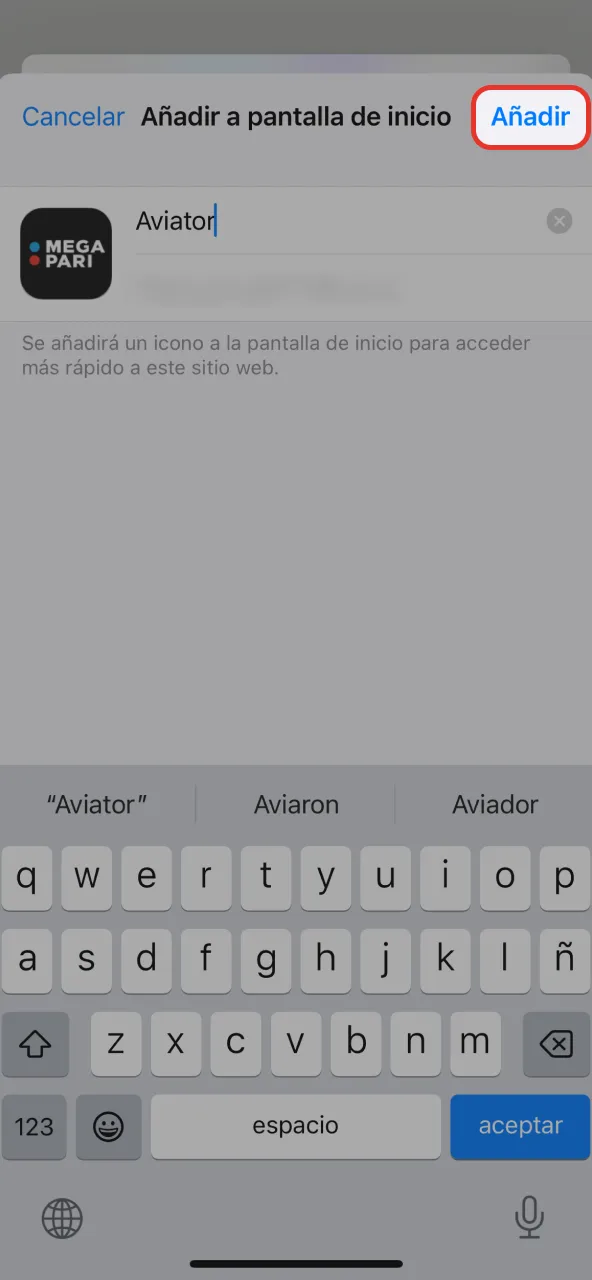 Megapari Aviator confirma y agrega ícono directo en tu dispositivo.