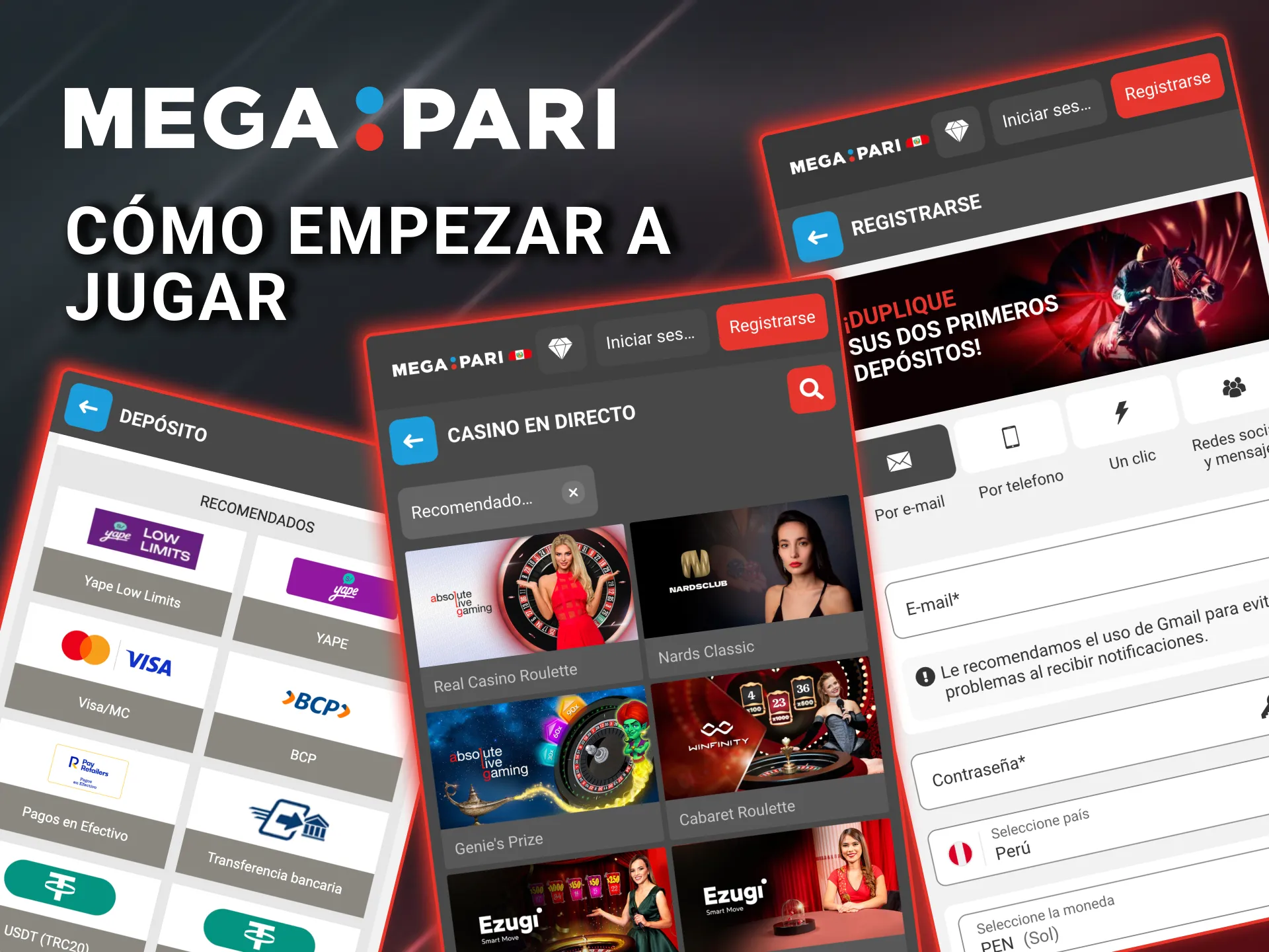 Megapari Perú presenta casino en vivo con registro rápido y acceso seguro a mesas reales.