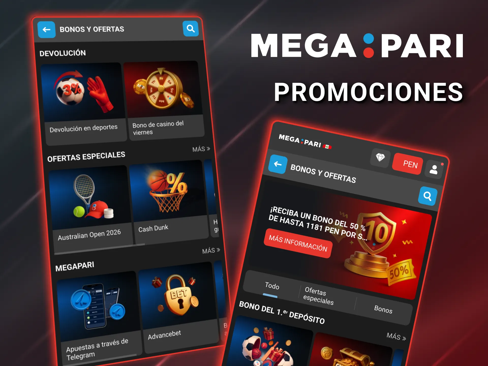 Megapari Perú publica ofertas periódicas con recargas, freebets y misiones.