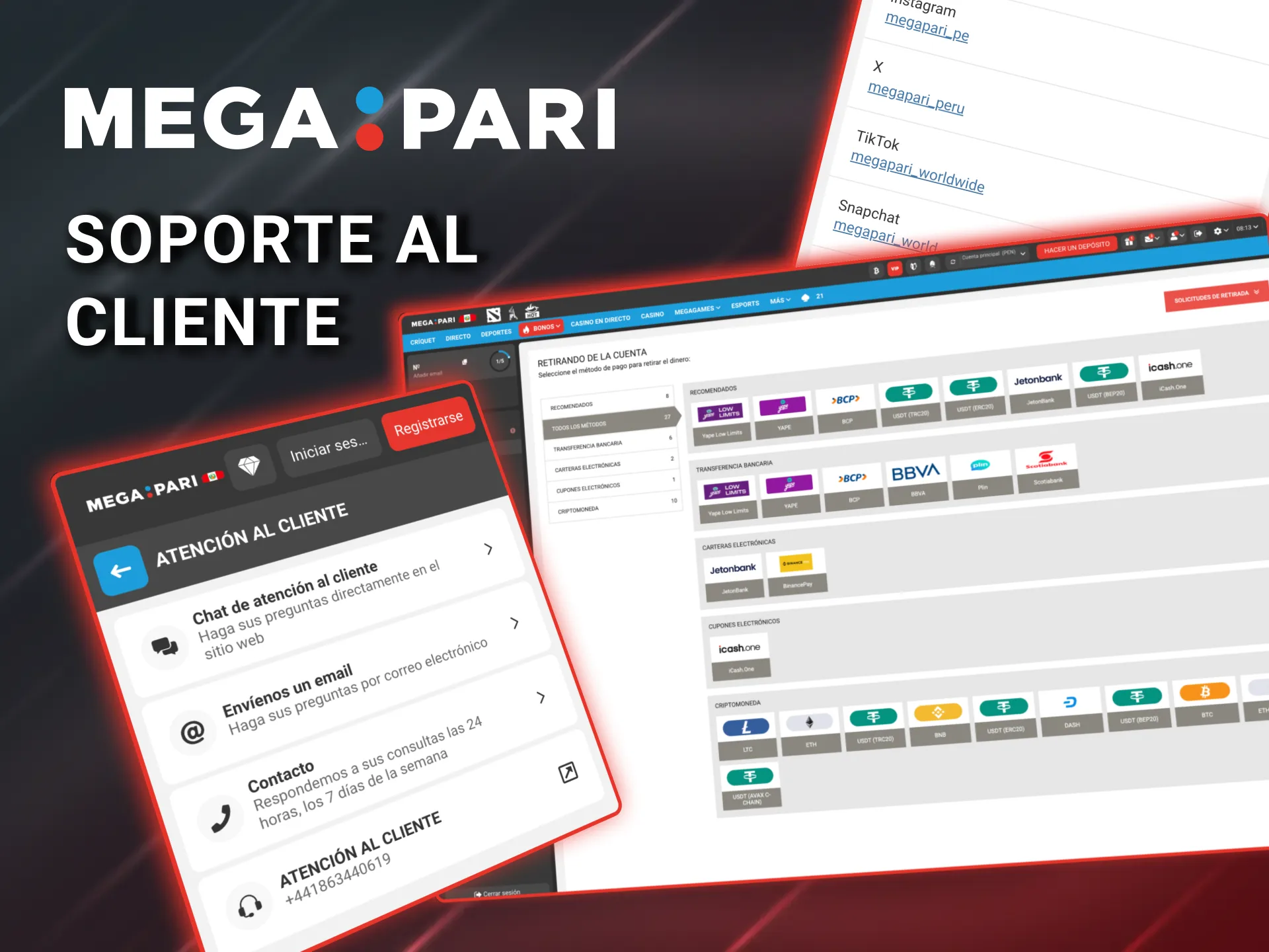 Servicio de soporte Megapari Perú garantiza ayuda confiable en retiros.